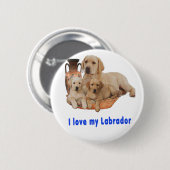 Badge Rond 5 Cm Retriever du Labrador (Devant & derrière)