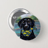 Badge Rond 5 Cm Retriever du Labrador (Devant & derrière)