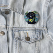 Badge Rond 5 Cm Retriever du Labrador (En situation)