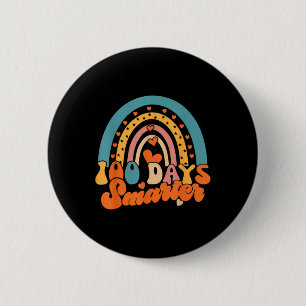 Badge Rond 5 Cm Rétro 100 Jours Smarter 100 Jours D'École Arc-En-C
