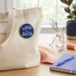 Badge Rond 5 Cm Rétro Aimez les Deux Conception de Texte