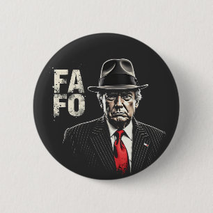Badge Rond 5 Cm Retro Américain Donald Trump FAFO USA Drapeau Patr