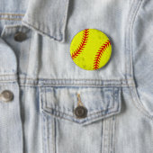 Badge Rond 5 Cm Retro Athletic Softball Fastpitch Game Day Style (En situation)