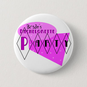 Badge Rond 5 Cm Rétro Bachelorette Pin de coutume de rose de