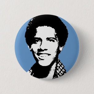 Badge Rond 5 Cm Rétro Barack Obama