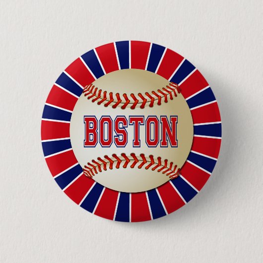BADGE ROND 5 CM RÉTRO BASE-BALL DE BOSTON (Devant)