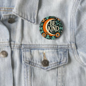 Badge Rond 5 Cm Retro Be Kind (En situation)