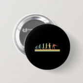 Badge Rond 5 Cm Retro Billiards Human Evolution Lover Pool Cadeau  (Devant & derrière)