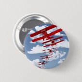 Badge Rond 5 Cm Rétro biplan (Devant & derrière)