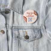 Badge Rond 5 Cm Retro Boho Bacheloro Party Venmo QR Code Pin (En situation)