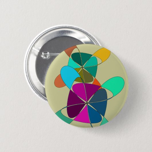 Badge Rond 5 Cm Rétro bouton farfelu (Devant & derrière)