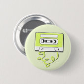 Badge Rond 5 Cm Rétro Casssette (Devant & derrière)