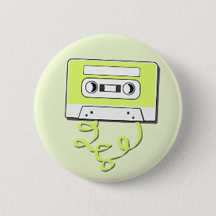 Badge Rond 5 Cm Rétro Casssette