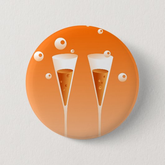 Badge Rond 5 Cm Rétro Champagne (Devant)