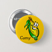 Badge Rond 5 Cm Retro Corny Guy (Devant & derrière)