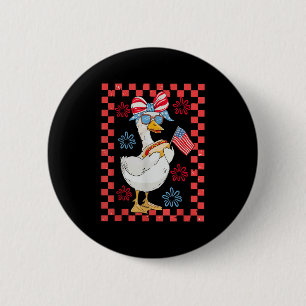Badge Rond 5 Cm Retro Cute Girl 4 juillet Oie Hot Chien Indépendan