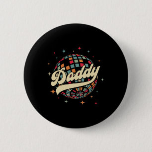 Badge Rond 5 Cm Retro Disco Daddy 60s les années 70 Mens Costume d