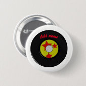 Badge Rond 5 Cm Rétro disque de vinyle (Devant & derrière)