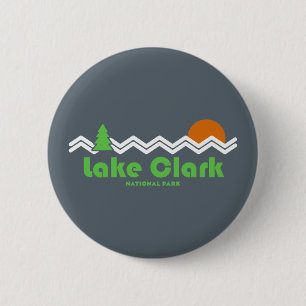 Badge Rond 5 Cm Rétro du parc national du lac Clark
