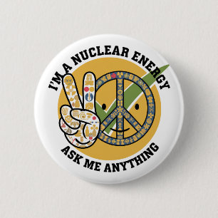 Badge Rond 5 Cm Retro énergie nucléaire conception vectorielle art