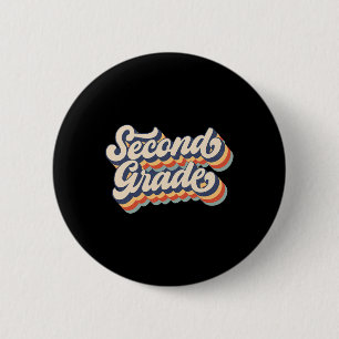 Badge Rond 5 Cm Retro Enseignant Vintage De Deuxième Année Ck To S