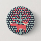 Badge Rond 5 Cm Retro Fox (Devant)