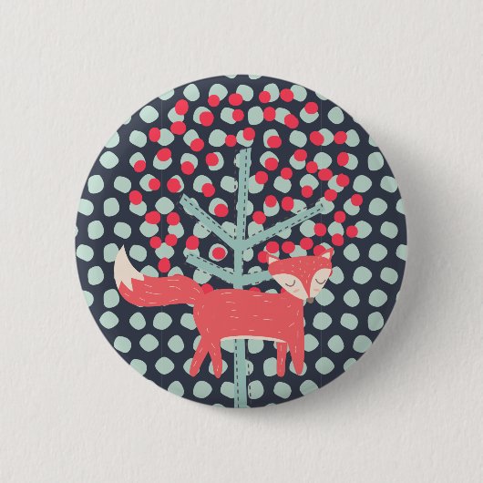Badge Rond 5 Cm Retro Fox (Devant)