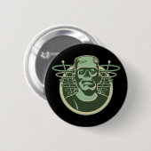 Badge Rond 5 Cm Rétro Frankenstein (Devant & derrière)