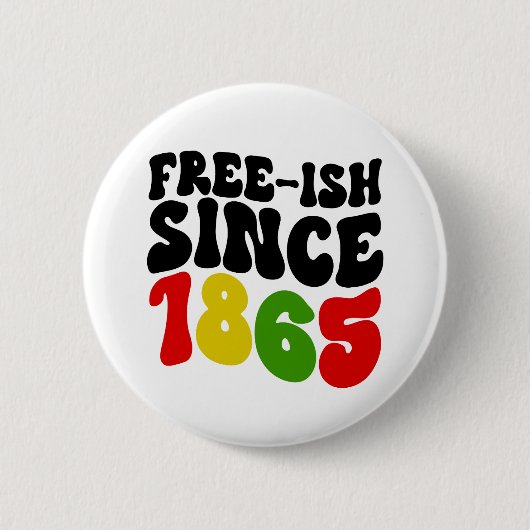 Badge Rond 5 Cm Retro Free-Ish Depuis 1865 Junetdix (Devant)