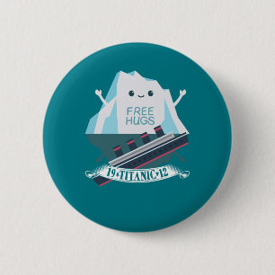 Badge Rond 5 Cm Retro Funny Titanic Iceberg 1912 Cruis Vessel