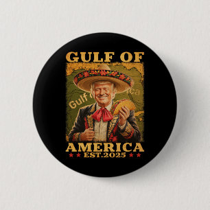 Badge Rond 5 Cm Retro Golfe De L'Amérique Américaine Mexique Drôle