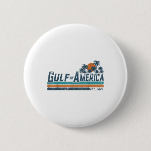 Badge Rond 5 Cm Retro Golfe De Usa Amérique Est 2025 Golfe Du Mexi