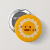 Badge Rond 5 Cm Retro Groove Button (Devant & derrière)
