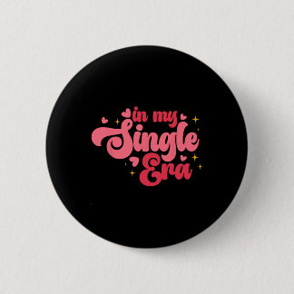 Badge Rond 5 Cm Rétro Groovy À Mon Ère Célibataire Anti Cupidon An