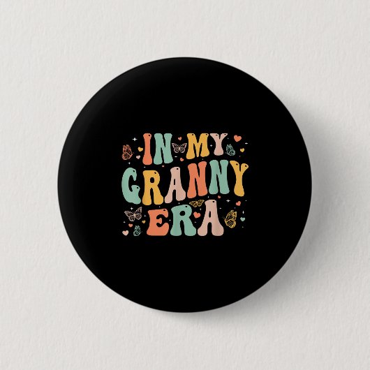 Badge Rond 5 Cm Retro Groovy In My Granny Era Mother's Day Women (Devant)