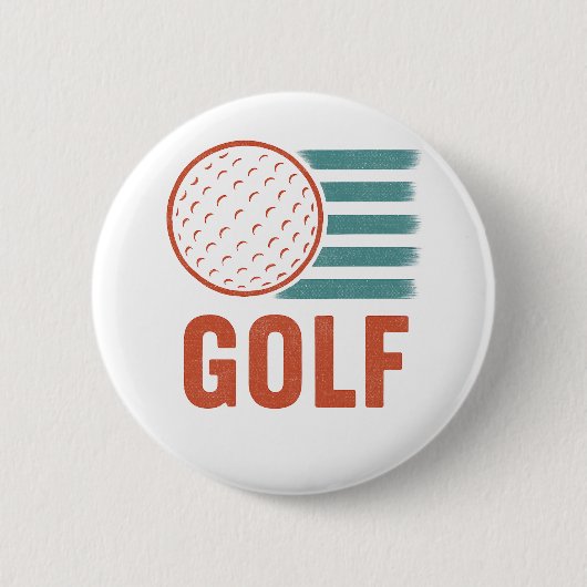 Badge Rond 5 Cm Retro Grunge Golf (Devant)