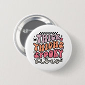 Badge Rond 5 Cm Retro Halloween (Devant & derrière)