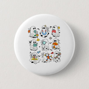 Badge Rond 5 Cm Retro Halloween Science Enseignant Laboratoire fan