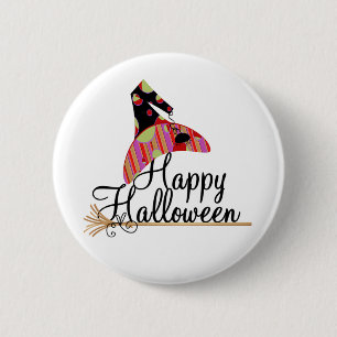 Badge Rond 5 Cm Retro Happy Halloween