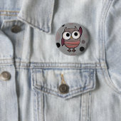 Badge Rond 5 Cm Rétro hibou (En situation)