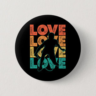 Badge Rond 5 Cm Retro I Love Badminton Thème Design graphique