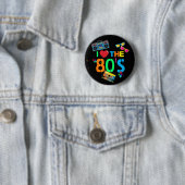 Badge Rond 5 Cm Retro I Love The 80's| 8 (En situation)