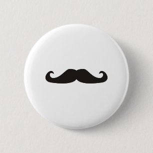Badge Rond 5 Cm Rétro illustration de moustaches de gentelman