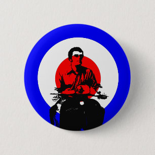 Badge Rond 5 Cm Rétro insigne de bouton de garçon de scooter de
