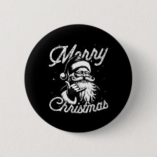 Badge Rond 5 Cm Retro Joyeux Noël Père Noël Shaka Surf hawaïen Sk