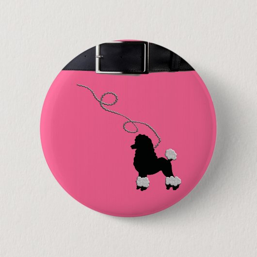 Badge Rond 5 Cm rétro jupe de caniche de les années 50 (Devant)