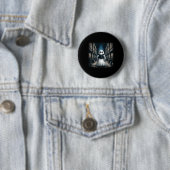 Badge Rond 5 Cm Retro Lecture Ghost Library Halloween Librairie Bo (En situation)