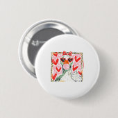 Badge Rond 5 Cm Retro Leopard Valentine Goose Funny Nk Coquette Lo (Devant & derrière)