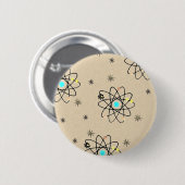 Badge Rond 5 Cm Retro les années 50 Imprimé Atomique Vêtements et  (Devant & derrière)