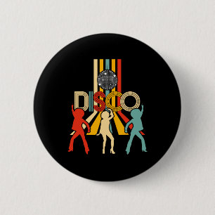 Badge Rond 5 Cm Retro les années 70 Dons Disco Danser Vintage Disc